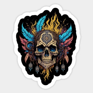 Skull Dreamcatcher Sticker